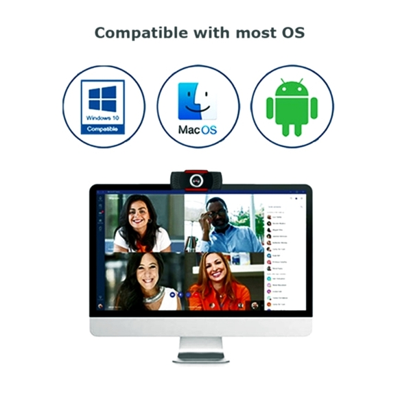 Adesso CyberTrack H3 720P HD USB Webcam with Built in Microphone New - Picture 11 of 14